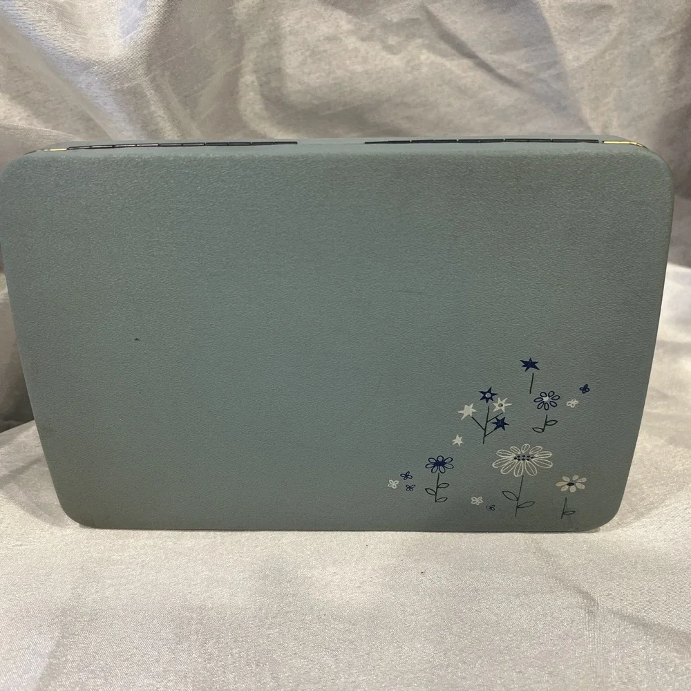 Farrington Vintage Clamshell Jewelry Case 60s‎ Travel USA Classic Blue 8.5